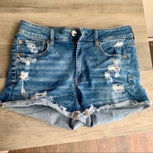 American Eagle Size 8 Hi Rise Shortie Shorts